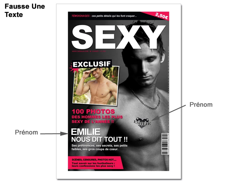 Fausse Une De Magazine - Sexy Homme 2 Fausse Une De Magazine - Sexy Homme – Image 2
