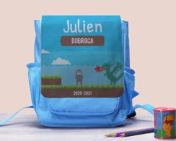 Sac à Dos Enfant Personnalisable - Jeux Vidéo Rétro - Version Garçon
