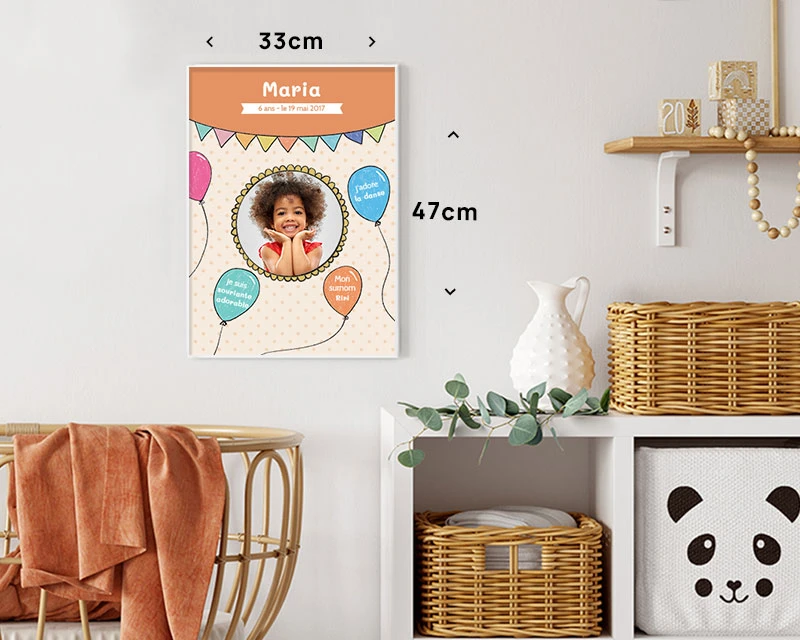 Affiche Anniversaire Enfant Personnalisée - Ballons 5 Affiche Anniversaire Enfant Personnalisée - Ballons – Image 5