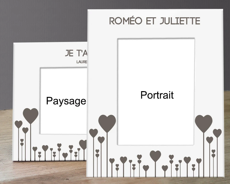 Cadre Métal Blanc Gravé Love 1 Cadre Métal Blanc Gravé Love