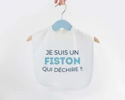 Bavoir Bébé Personnalisable - Collection 'Je Déchire' - Modèle Bleu -Cadeaux 11842797832c961bfcee0a10ab9dd43cbbe7b1ae68ce1001d73a1d1c2d0f21073
