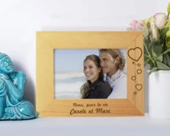 Cadre Photo En Bois Gravé