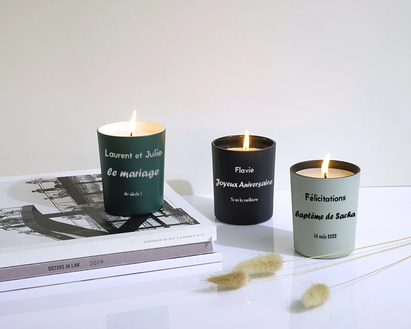 Bougie Personnalisable Parfumée - Message 4 Bougie Personnalisable Parfumée - Message – Image 4
