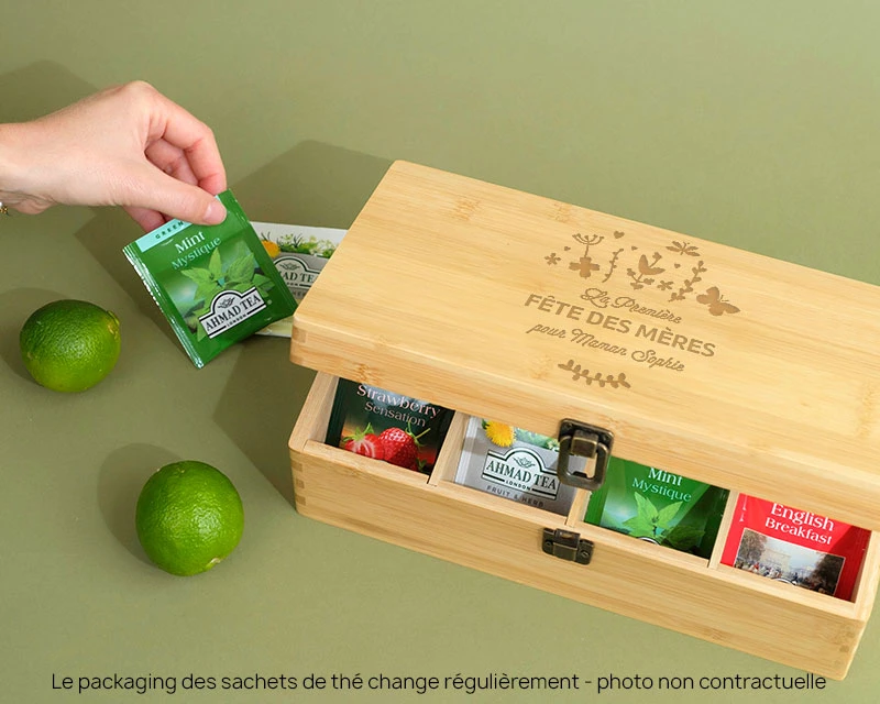 Boîte à Thé Personnalisée - Collection Première Fête Des Mères 1 Boîte à Thé Personnalisée - Collection Première Fête Des Mères