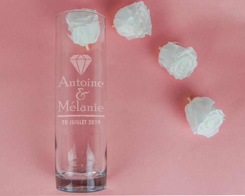 Vase Personnalisable - Noces 1 Vase Personnalisable - Noces