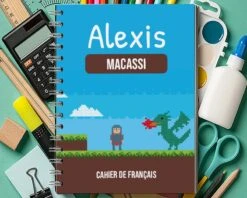 Cahier Personnalisable - Jeux Vidéo Rétro - Version Garçon -Cadeaux 1a8c09063d8703d5626a361dd5f3d54687c1623a21991e0dae6c9e307f8522692