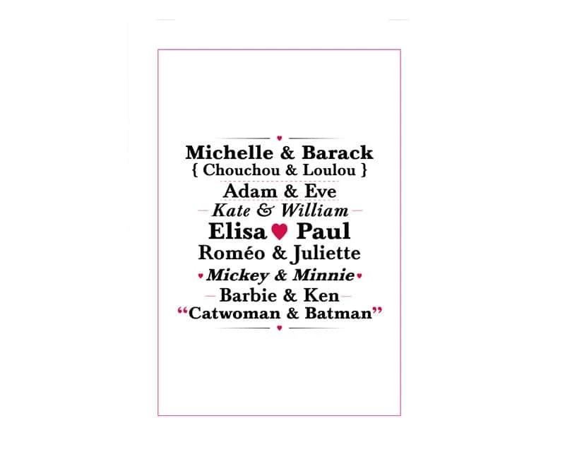 Affiche Couples Célèbres Personnalisée 2 Affiche Couples Célèbres Personnalisée – Image 2