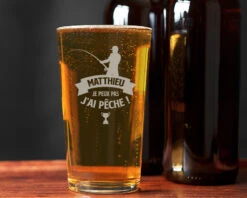 Verre à Bière Personnalisé - Meilleur Pêcheur