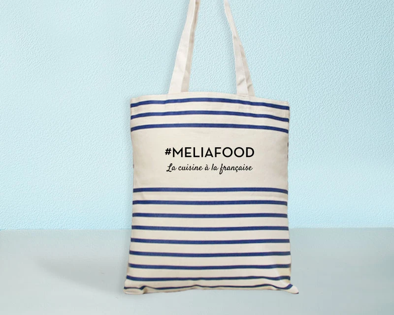 Tote Bag Marinière Personnalisée - 100% Coton Naturel 2 Tote Bag Marinière Personnalisée - 100% Coton Naturel – Image 2