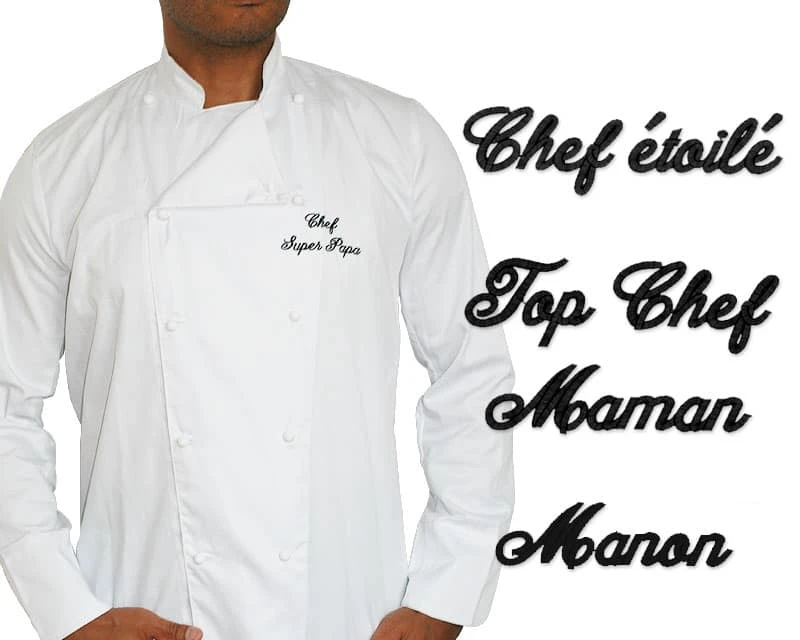 La Veste De Cuisinier Brodée Personnalisée 1 La Veste De Cuisinier Brodée Personnalisée