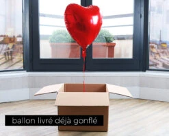 DUO Ballon Cœur Hélium Et Champagne Rosé Personnalisable