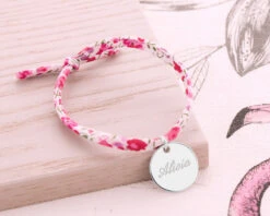 Bracelet Enfant Personnalisable - Bleu Ou Rose