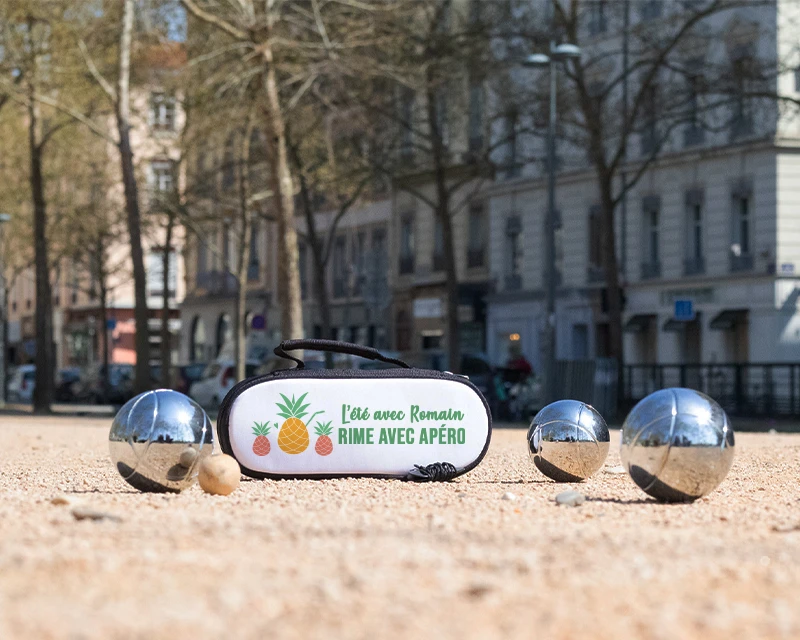 Sacoche De Pétanque Personnalisable Avec Option Triplette De Boules De Pétanque - Été Ananas 4 Sacoche De Pétanque Personnalisable Avec Option Triplette De Boules De Pétanque - Été Ananas – Image 4