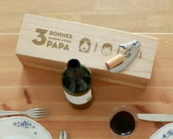 Caisse En Bois Les Bonnes Raisons D'ĂȘtre Papa 1 Bouteille Family Circus