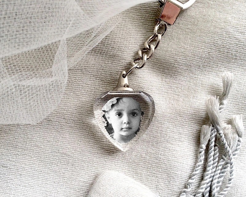 Porte-Clés En Verre Coeur 2 Porte-Clés En Verre Coeur – Image 2