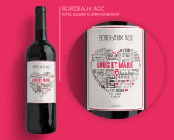 Bouteilles De Vins Mots D'Amour