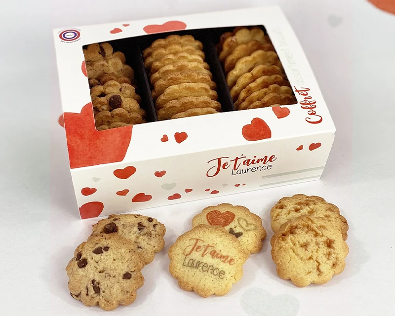 Coffret Biscuits Personnalisable Aux 3 Saveurs - Amour 2 Coffret Biscuits Personnalisable Aux 3 Saveurs - Amour – Image 2