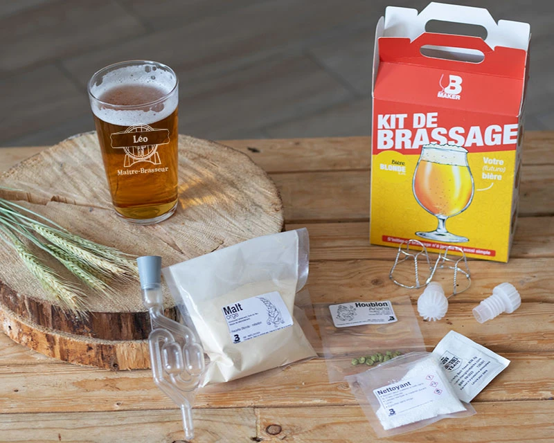 Kit D'initiation Au Brassage De Bière Et Son Verre à Bière Personnalisé 4 Kit D'initiation Au Brassage De Bière Et Son Verre à Bière Personnalisé – Image 4