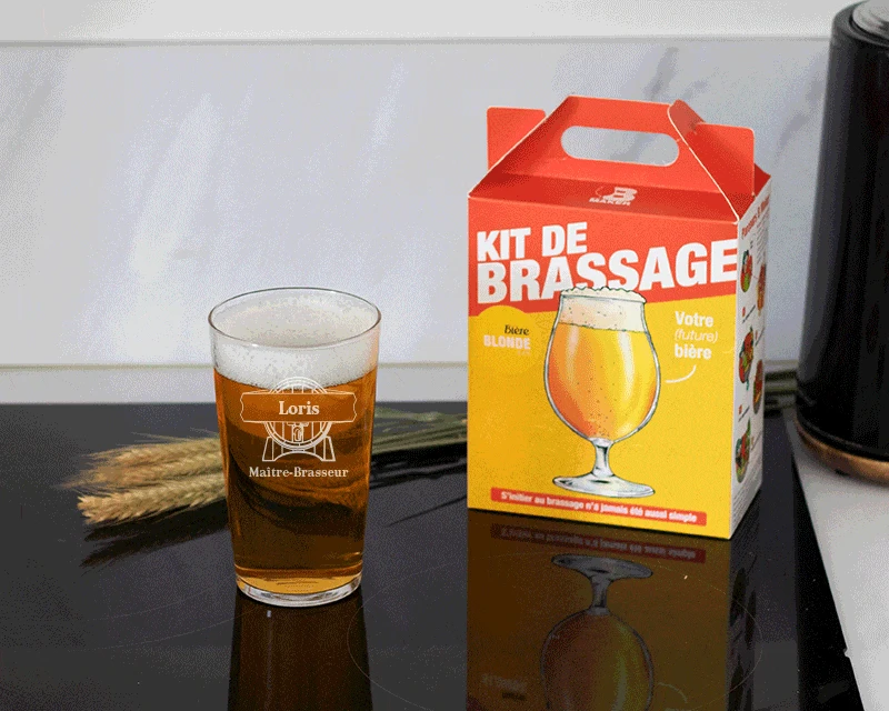 Kit D'initiation Au Brassage De Bière Et Son Verre à Bière Personnalisé 6 Kit D'initiation Au Brassage De Bière Et Son Verre à Bière Personnalisé – Image 6