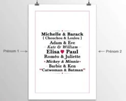 Affiche Couples Célèbres Personnalisée 7 Affiche Couples Célèbres Personnalisée -Cadeaux 36893d07bc4f46f97e849425f95aeb467350e74448c92a1fc8a5eed9c10120921