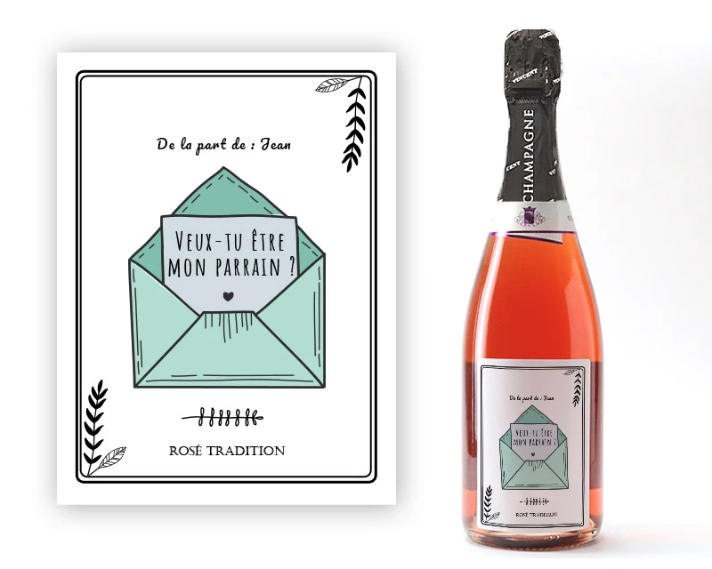Bouteille De Champagne Rosé Personnalisable - Veux Tu être (...) ? 4 Bouteille De Champagne Rosé Personnalisable - Veux Tu être (...) ? – Image 4