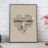 Affiche Mots D'Amour Taupe