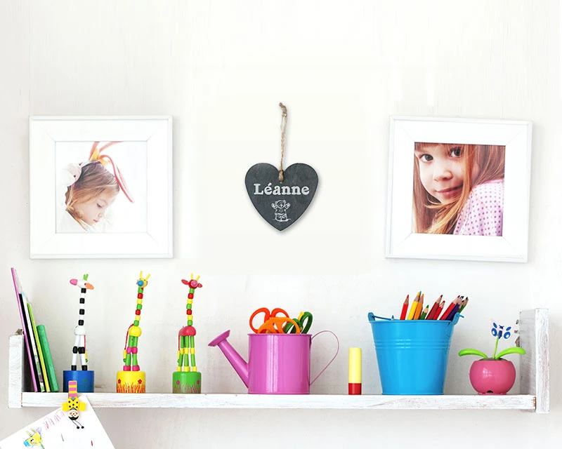 Coeur Ardoise à Suspendre Teddy Bear 1 Coeur Ardoise à Suspendre Teddy Bear