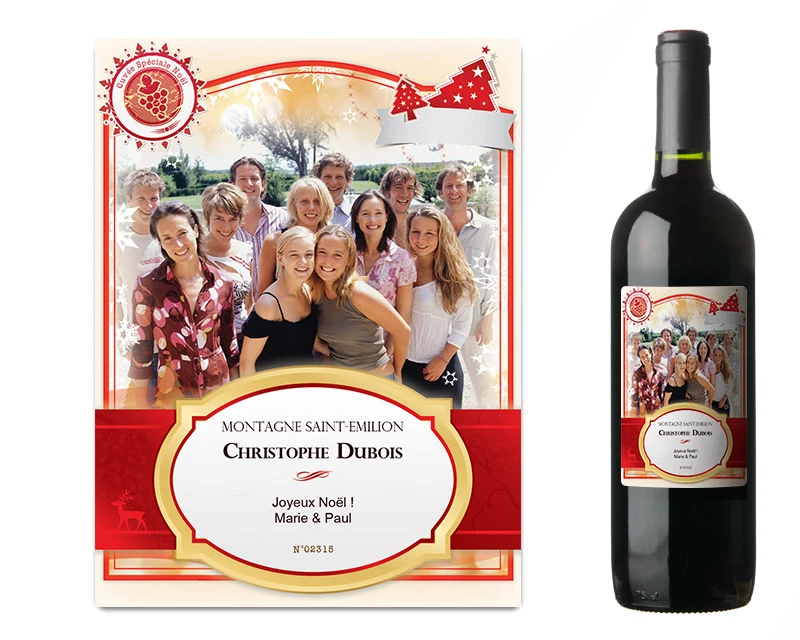 Bouteilles De Vins Noël Photo 2 Bouteilles De Vins Noël Photo – Image 2
