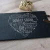Plateau Ardoise Mots D'Amour