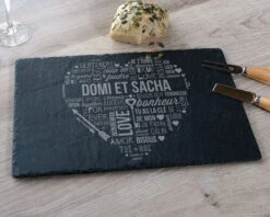 Plateau Ardoise Mots D'Amour