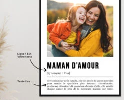 Affiche Définition Avec Photo - Maman -Cadeaux 4a2a4d61d7c83451c467c83ab68d60c530d55b0482b691ec0ecf608eb5cb39061
