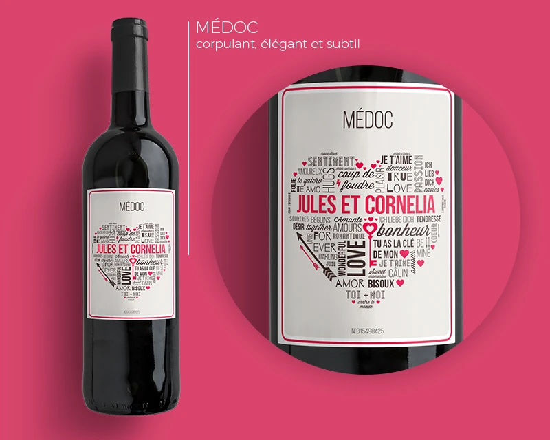 Bouteilles De Vins Mots D'Amour 2 Bouteilles De Vins Mots D'Amour – Image 2