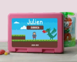 Boîte à Goûter Personnalisable - Jeux Vidéo Rétro - Version Garçon