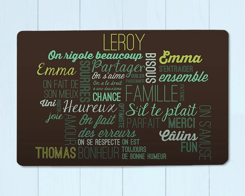 Paillasson Personnalisé - Famille 1 Paillasson Personnalisé - Famille