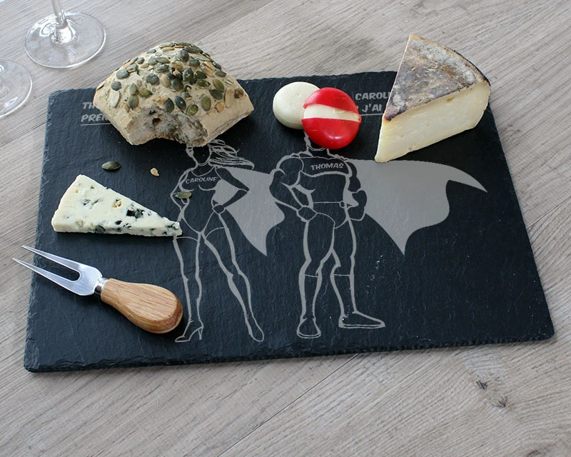 Plateau Ardoise Gravé - Super-Héros 3 Plateau Ardoise Gravé - Super-Héros – Image 3