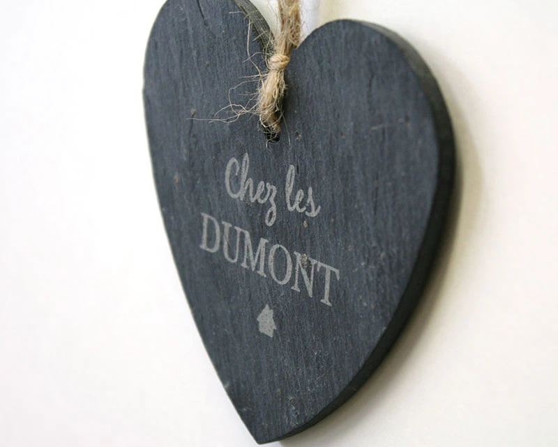 Coeur Ardoise à Suspendre Famille 3 Coeur Ardoise à Suspendre Famille – Image 3