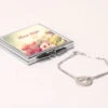 Miroir De Sac Personnalisable - Avec Son Bracelet Double Chaîne Coeur