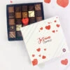 Coffret Personnalisé De 25 Chocolats - Amour