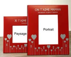 Cadre Métal Rouge Gravé Maman -Cadeaux 61aba05b7d5a28afb682d563e23b5a8661c5d1a9b2882e96cab6d496f1485274