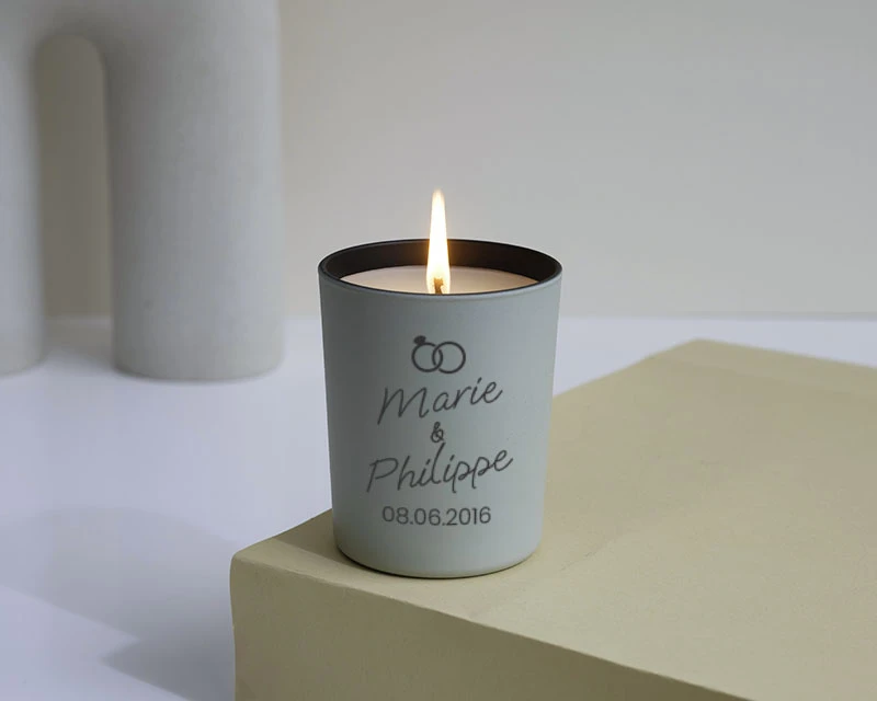 Bougie Personnalisable Parfumée - Mariage 2 Bougie Personnalisable Parfumée - Mariage – Image 2