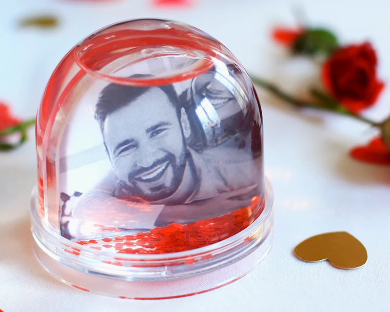 Boule à Neige Coeur Personnalisée - Photo 2 Boule à Neige Coeur Personnalisée - Photo – Image 2