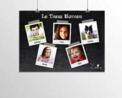 Affiche Famille Polaroïd Tableau Craie