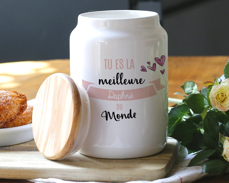 Pot à Biscuits Personnalisé - Meilleure Du Monde 4 Pot à Biscuits Personnalisé - Meilleure Du Monde – Image 4