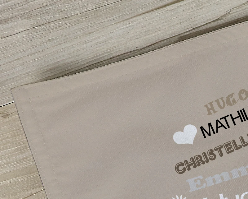 Set De Table Personnalisable - Coeur Famille 2 Set De Table Personnalisable - Coeur Famille – Image 2