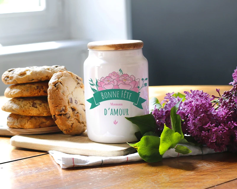 Pot à Biscuits Personnalisé - Maman Fleurie 4 Pot à Biscuits Personnalisé - Maman Fleurie – Image 4
