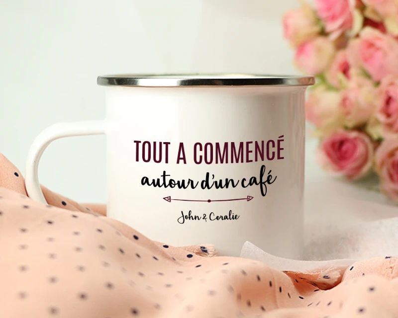 Tasse En émail Personnalisée - Tout A Commencé... 4 Tasse En émail Personnalisée - Tout A Commencé... – Image 4