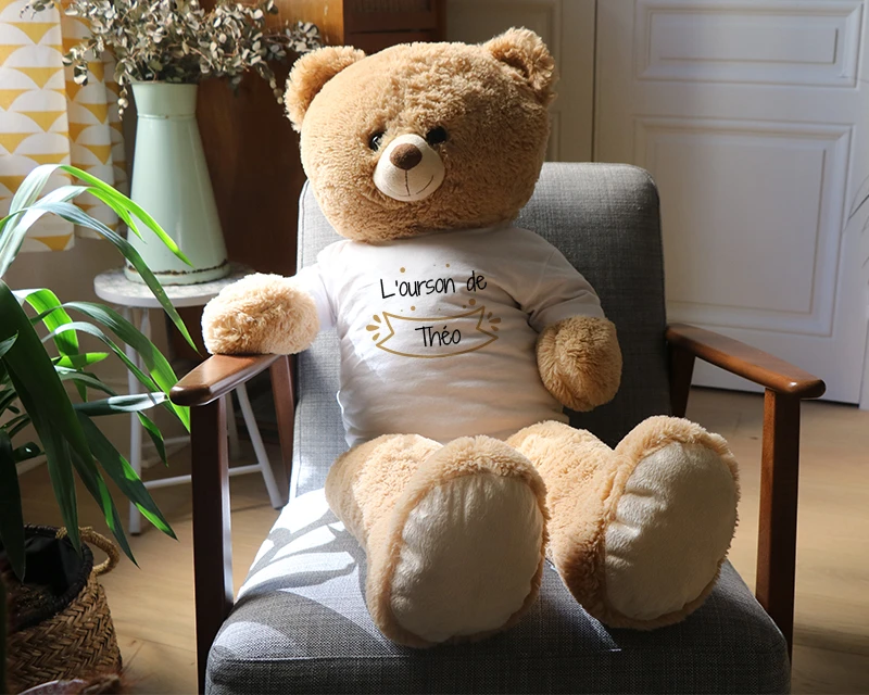 Ours Géant Personnalisable - Prénom 2 Ours Géant Personnalisable - Prénom – Image 2