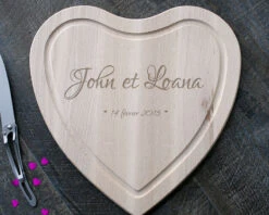 Planche à Découper Coeur Couple