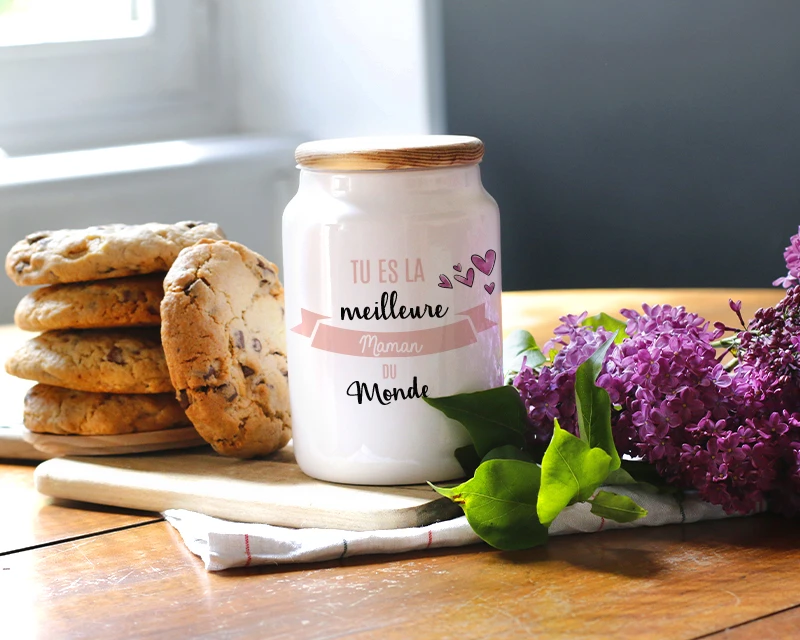 Pot à Biscuits Personnalisé - Meilleure Du Monde 2 Pot à Biscuits Personnalisé - Meilleure Du Monde – Image 2