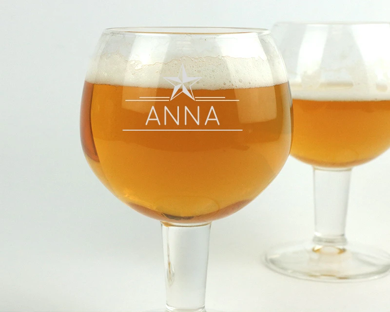 Verre à Bière Rond Personnalisé - Prénom 1 Verre à Bière Rond Personnalisé - Prénom